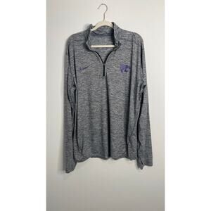 Nike Dri-FIT Kansas State Wildcats Quarter Zip Pullover Gray Men’s XL